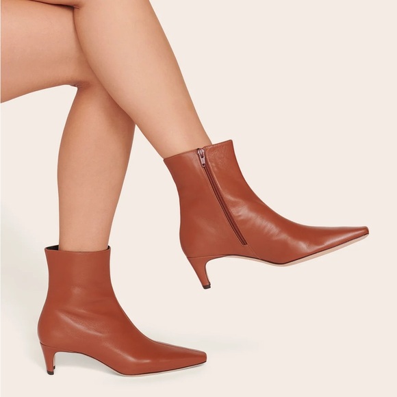 NIB Staud Wally Ankle Boots Plum 6.5 - Picture 2 of 8